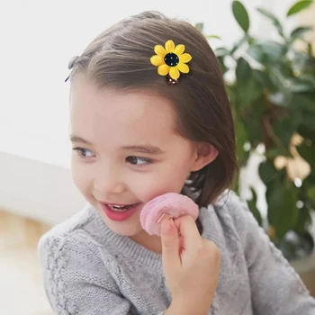 

Flower Hair Barrette Hairpins Princess Headwear Kids Elastic Hair Bands Baby Headdress Children Hair Ropes Girls Accessoy 2020