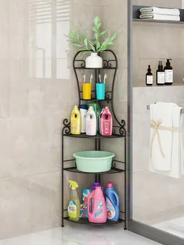 

Bathroom racks floor-standing washbasin racks toilets multi-layer storage triangle racks