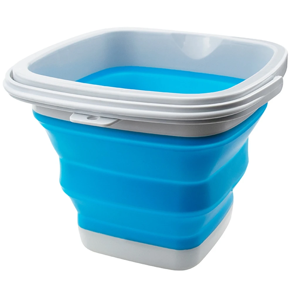 

10L 5L Collapsible Kitchen Camp Room Folding Plastic Silicone Bucket Camping Outdoor Fishing Pot Durable Household cleaning