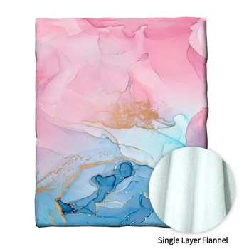 

Marble Abstract Rosy Background Printed Flannel Blanket Soft Throw Blanket Machine Washable Blankets For Beds Winter Sheet