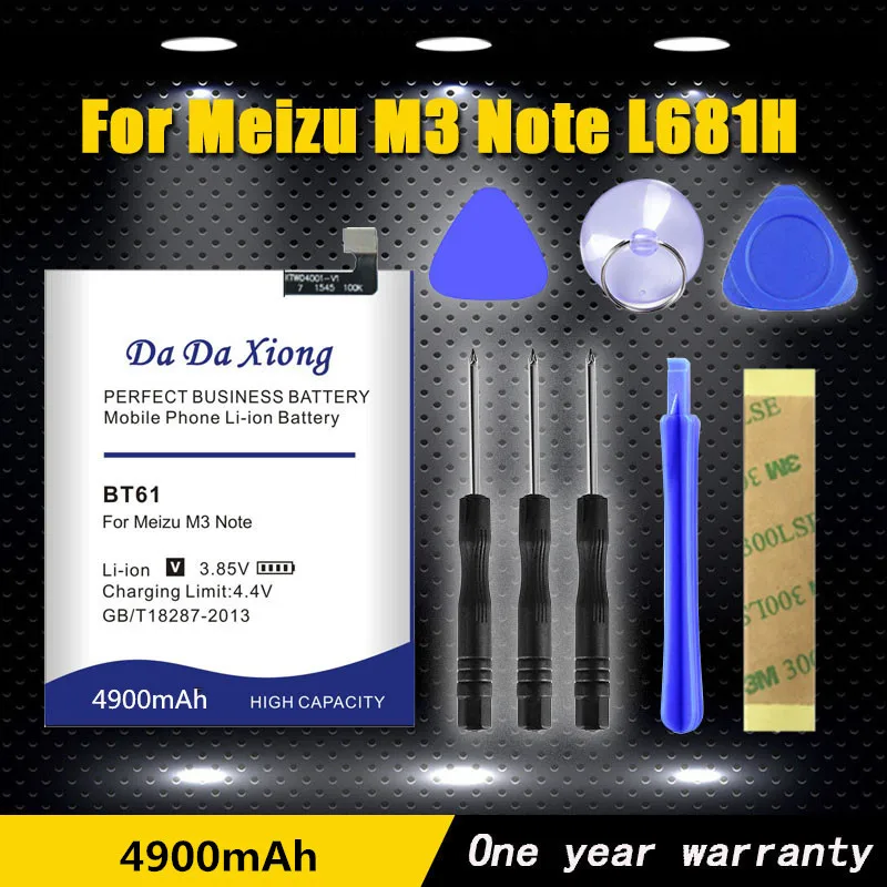 

Da Da Xiong BT61 Replacement Battery for Meizu M3 Note L681H L-version Baterij Bateria Batterie Cell Mobile Phone Batteries