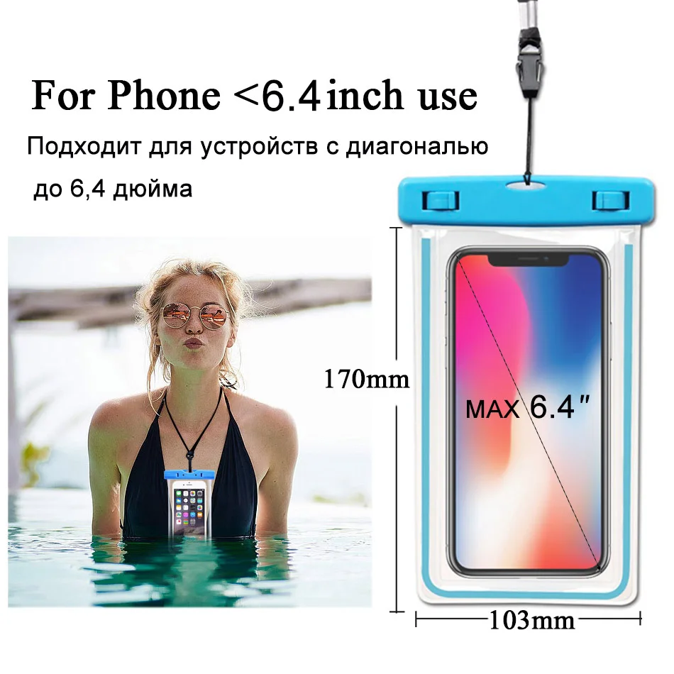 Универсальный 6,4 дюймовый водонепроницаемый чехол для мобильного телефона xiaomi, водонепроницаемый чехол для мобильного телефона для дайвинга, чехол для телефона xiaomi redmi xaomi run
