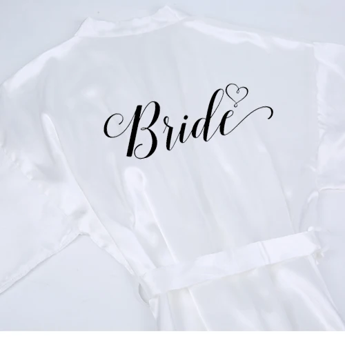 Sisbigdey Темно-фиолетовый свадебный наряд подарок для невесты получение свадебное кимоно Женский Атласный халат для мамы свадебные платья - Цвет: bride in black