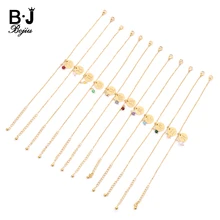 12 созвездий браслеты с подвесками для женщин и мужчин Лев РАК 12 Знак зодиака нержавеющая сталь браслет цепочка Ювелирные изделия BC362