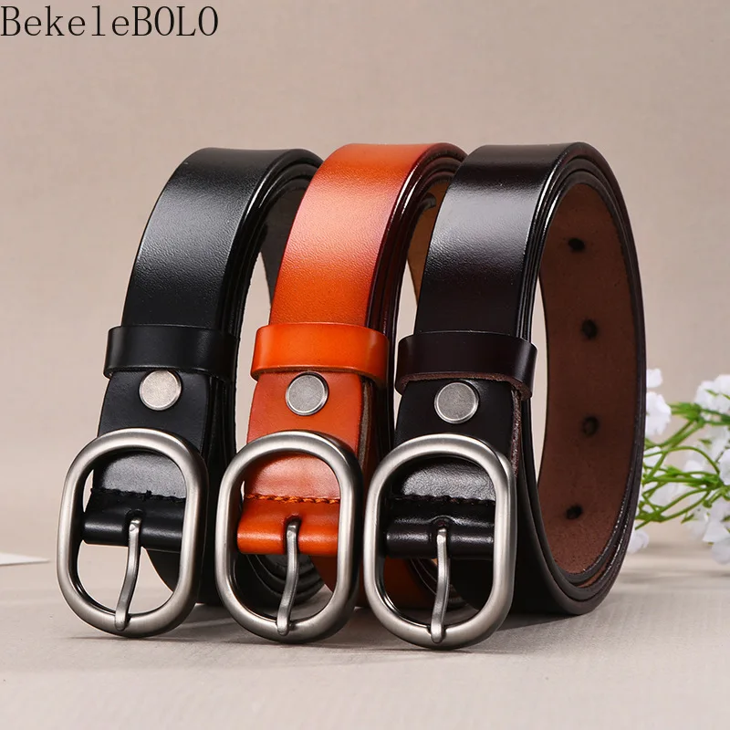 

Women Belt Fashion Genuine Leather Belts for Women Female Belt Pin Buckles Fancy Vintage for Jeans Leather Belt