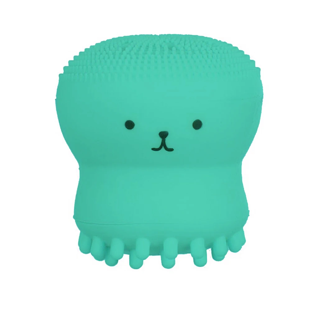 green Горячая 1 шт. мультфильм милый очищающий отшелушиватель для лица милый силикагель массаж глубокая очистка лица щетка для очищения - Цвет: green