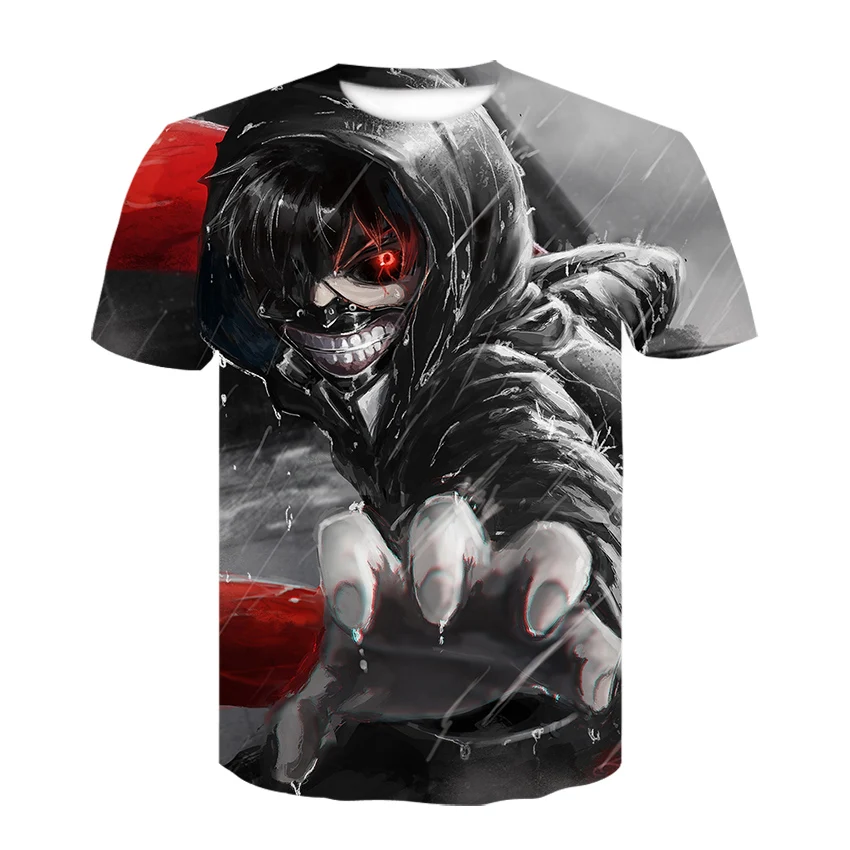 Токийский Гуль аниме канеки Кен 3d печать футболка мужские хип хоп с коротким