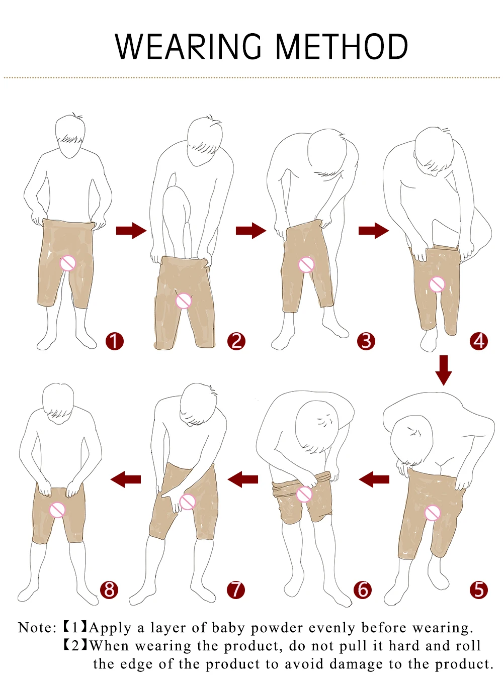 wear step of panty