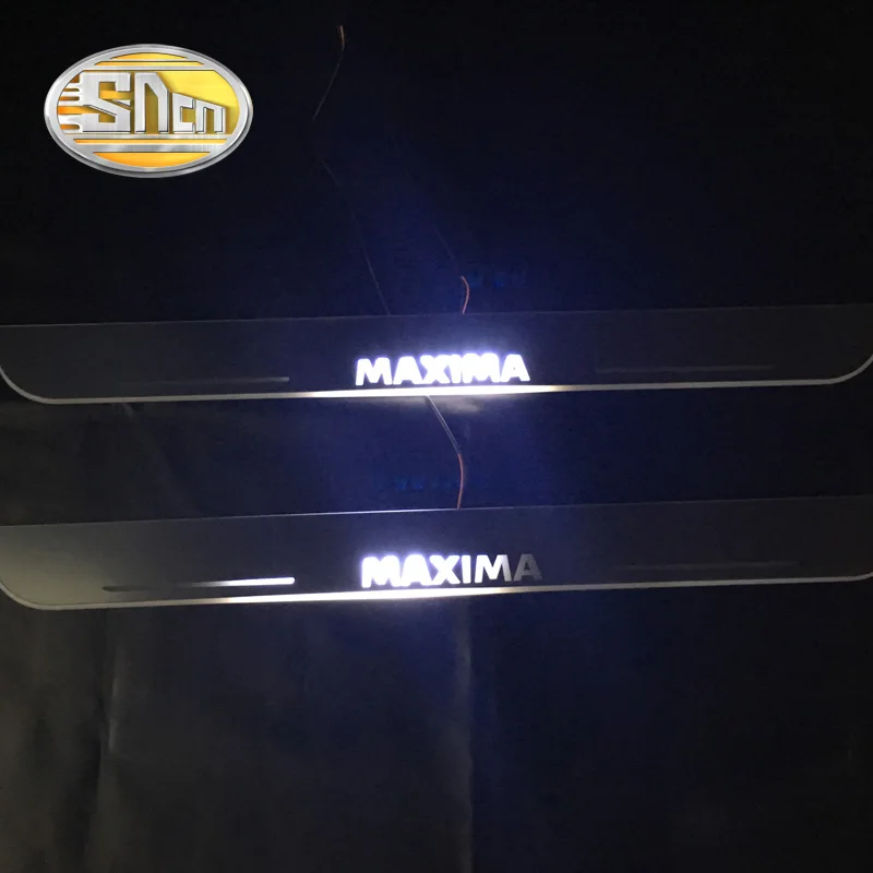 SNCN 4 шт. автомобильный светодиодный дверной порог для Nissan Maxima ультратонкий акриловый динамический светодиодный светильник