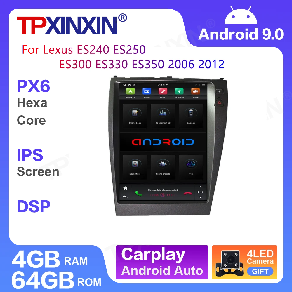 

2 din Android CarPlay PX6 Car Radio For Lexus ES240 ES250 ES300 ES330 ES Multimedia AutoRadio Recorder Player Navi Head Unit GPS