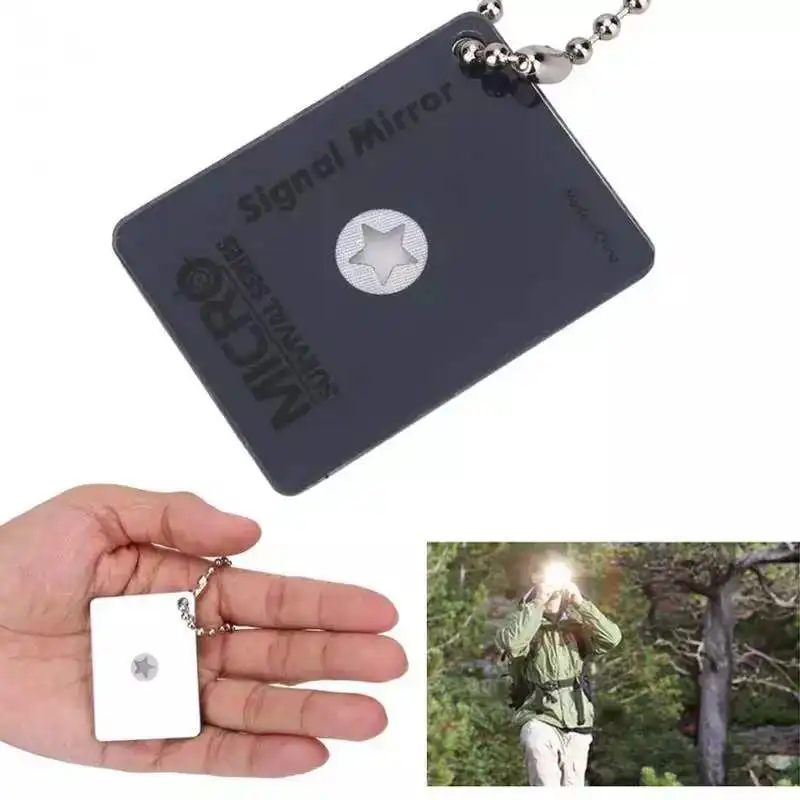 

Mountain Climbing Signal Mirror Survival Lightweight Portable Reflector Expedition Mirror Rescue Signaling Camping Survival kits