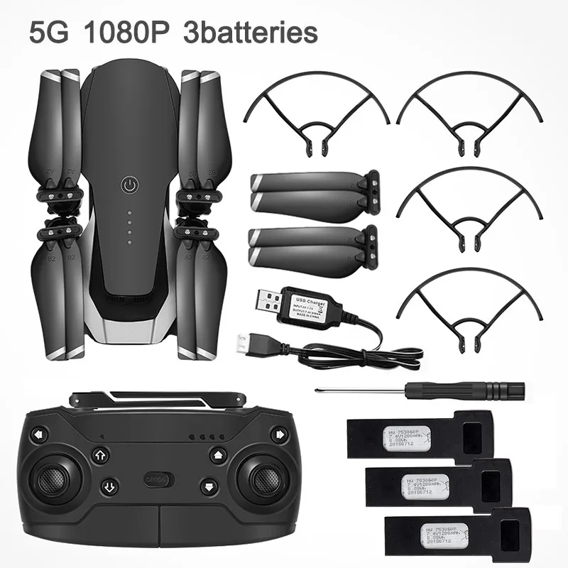 5G 1080P 3Battery Eachine E511S gps динамический следить за Wi-Fi FPV с 1080P камера 16 минут время полета Радиоуправляемый Дрон Квадрокоптер - Цвет: 5G 1080P 3Battery