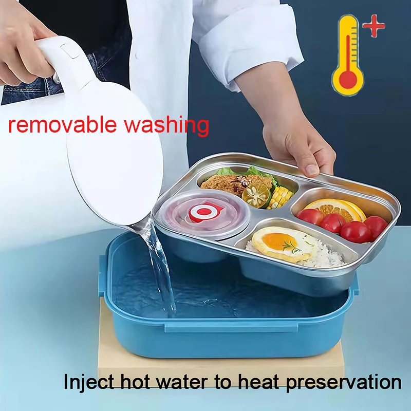 Cute Bento Lunch Box for Kids School Children Microwavable Stainless Steel Kindergarten Children's Bread Sandwich Food Box