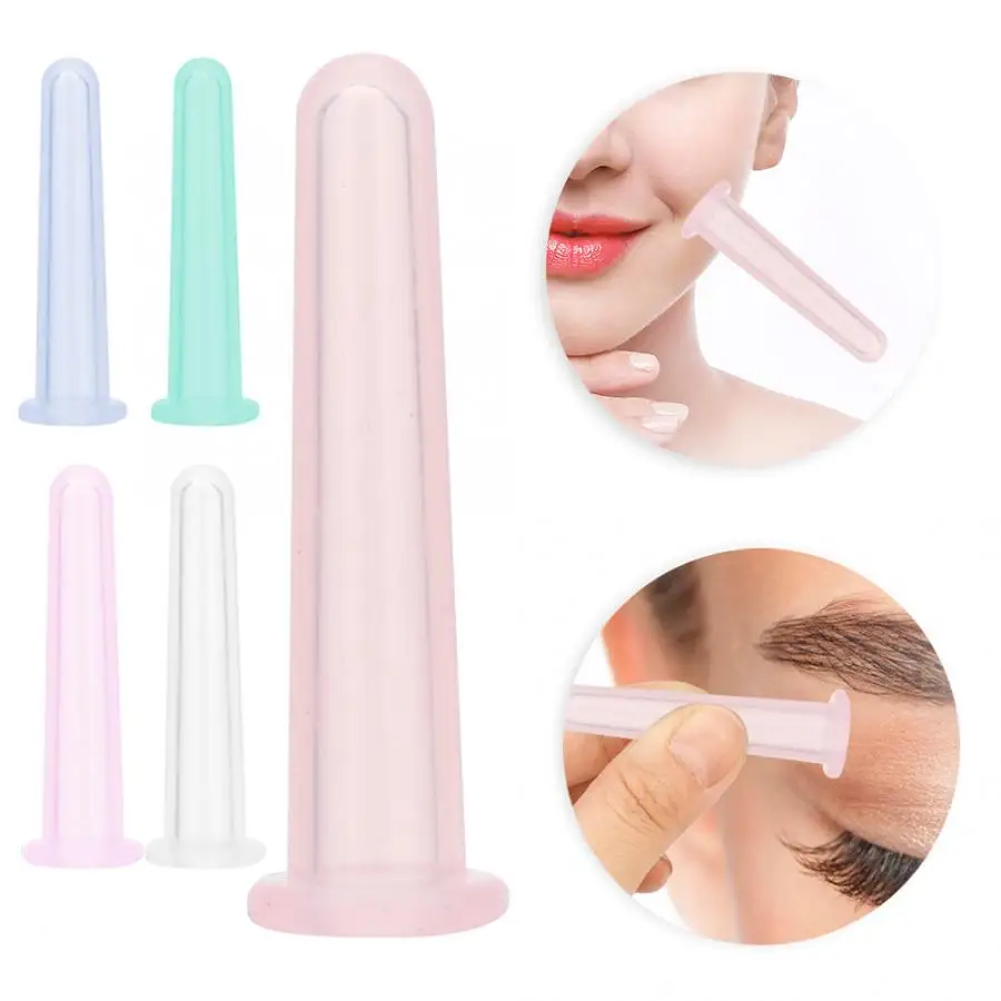 5 Colors Silicone Gel Facial Massager Cupping Cup Beauty Face Lifting Health Care