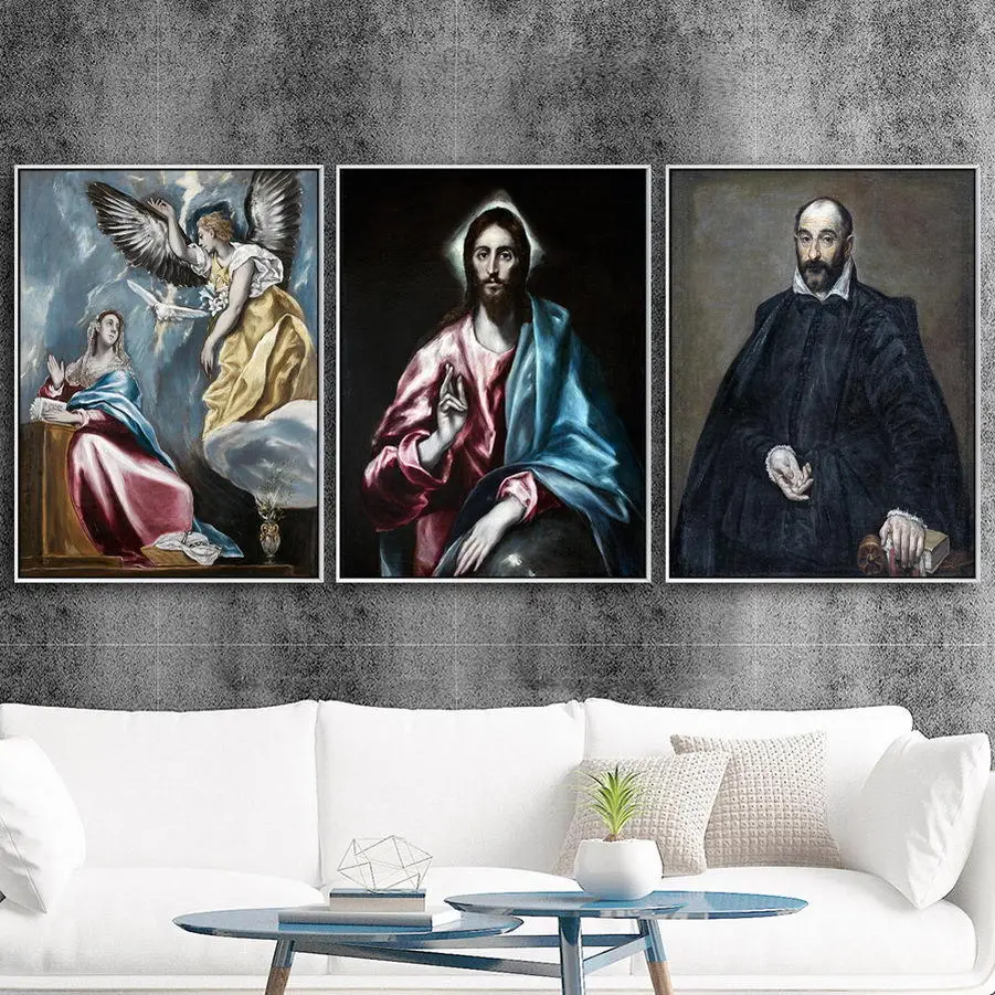 

Spain Giclee Print Painting Core Customizable Greco European Style Religious Retro Figure Hanging Painting Mural Painting Heart