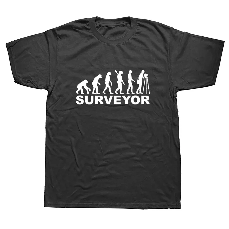 Забавная футболка Evolution Surveyor мужская летняя Стильная Модная хлопковая футболка с короткими рукавами