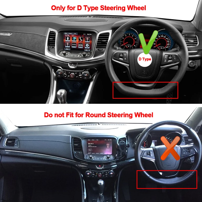 Автомобильный чехол на руль funda volante D shape из искусственной кожи для Holden Commodore D type оплетка на рулевое колесо Стайлинг автомобиля