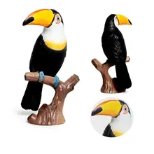 Simulation Toucan Bird Parrot Animal Model Figurine Home Garden Decor Kids Toy