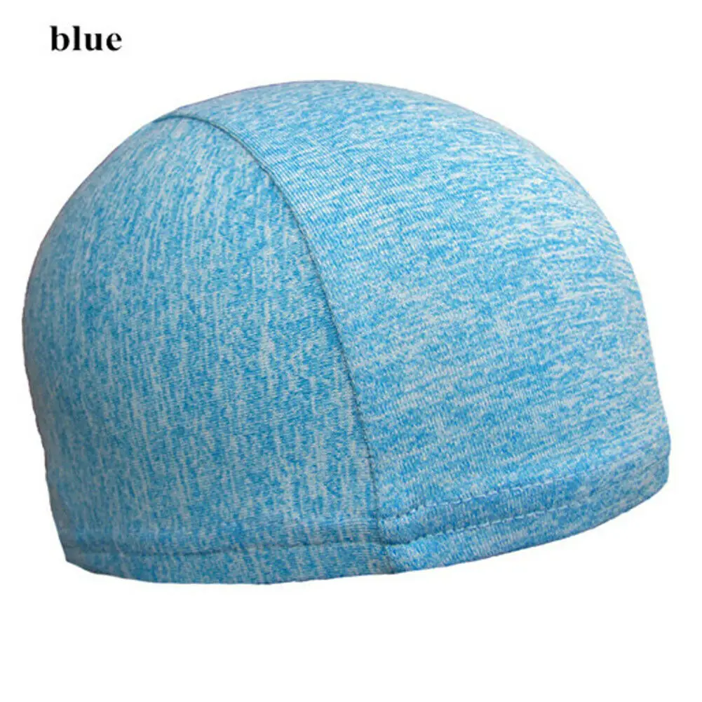 Синий Quick Mens Drying Hat Cycling Skull Cap Bike-Motorbike Under Helmet Thermal - Цвет: Синий