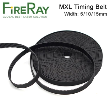 

FireRay MXL Open-Ended Timing Belt Width 5 10 15mm Transmission Rubber Belts For CO2 Laser Engraving Cutting Machine