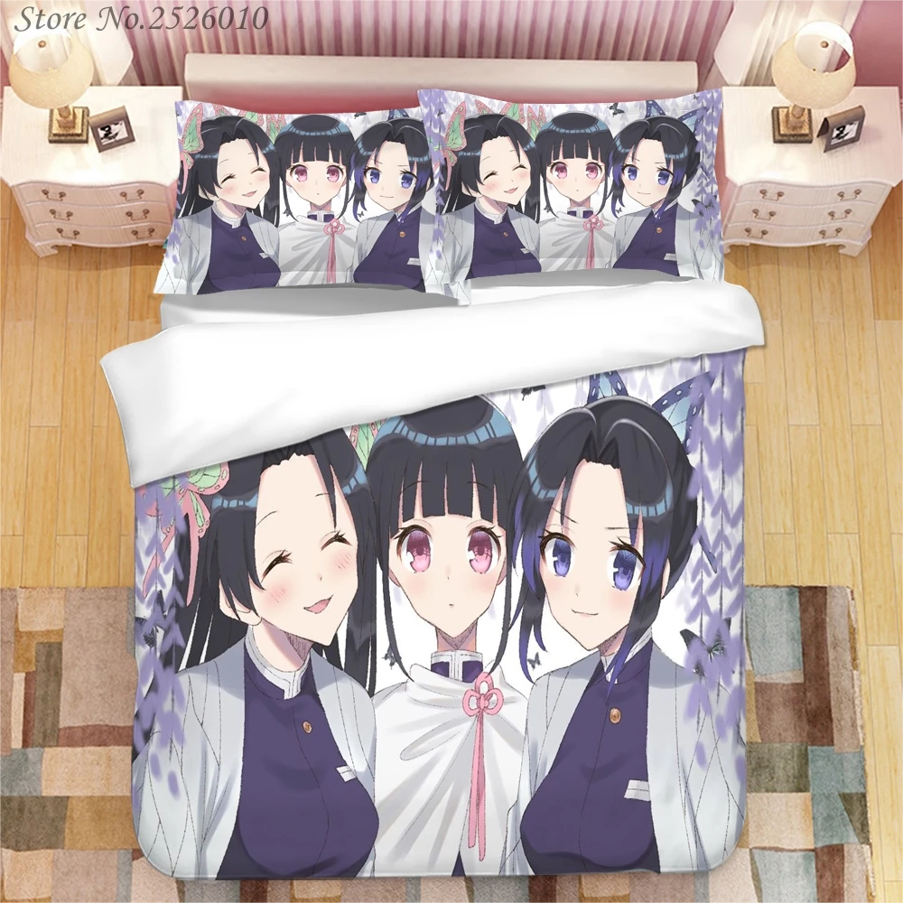 

Комплект постельного белья Kanae Shinobu Kochou Kanao Tsuyuri с 3D принтом, Королевский пододеяльник, наволочка, чехол, одеяло, постельное белье 03