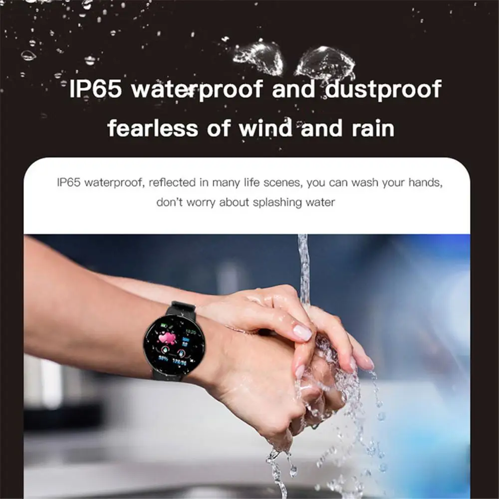 Смарт-браслет DishyKooker D18, фитнес-трекер, пульсометр, кровяное давление, цветной экран, водонепроницаемый спортивный браслет, Смарт-часы