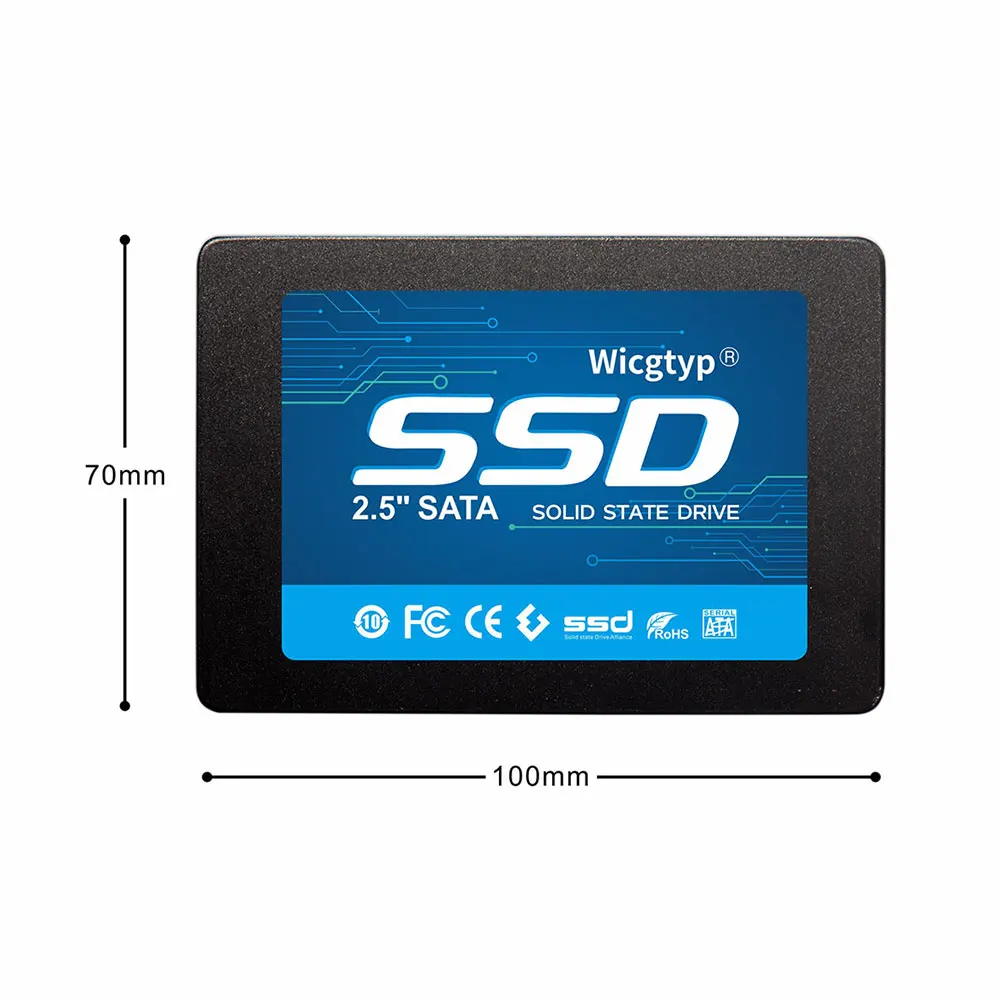 Тонкий твердотельный накопитель Wicgtyp 7 мм 2 5 дюйма SSD SATA III 6 дюймов II 64 ГБ 128 256 512 1 ТБ
