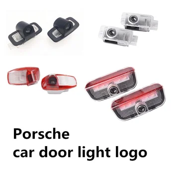 

2pc LED Car Door Laser Projector Logo Ghost Shadow Light For Porsche Panamera Cayenne Boxster Cayman Macan 911 S3 S4 Carrera4
