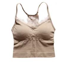 Бесшовный топ на бретельках с буквенным принтом для женщин, Съемный Мягкий Топ, сексуальный Летний жилет, нижнее белье, нижнее белье, хит,# YL5