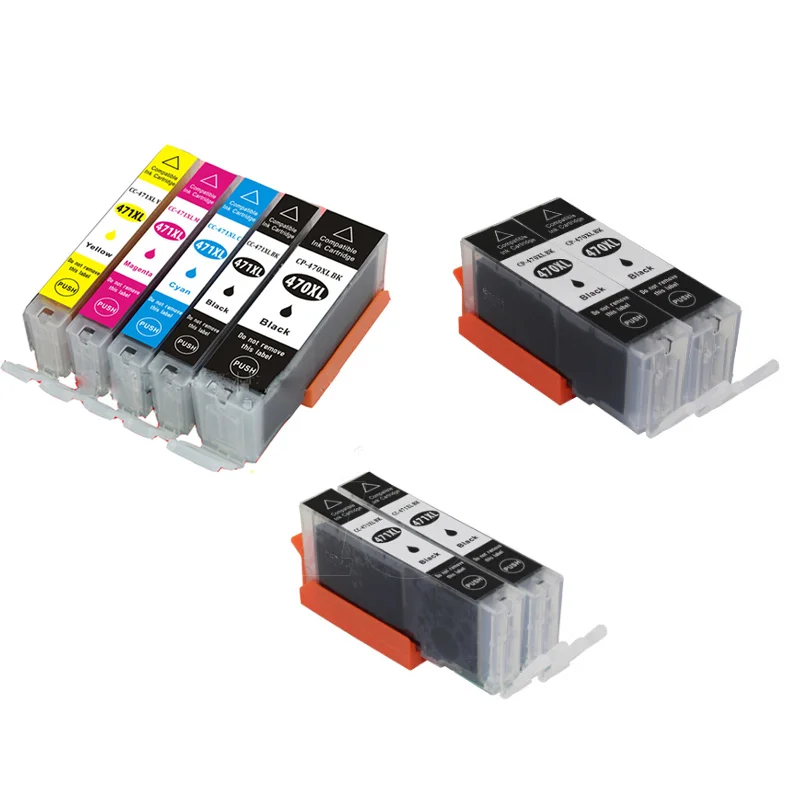Befon сменный картридж для принтера для Canon 470 471 PGI-470 CLI-471 PGI470 CLI471For PIXMA MG7740 6840 5740 TS6040 MG9040 принтер - Цвет: 9PCS