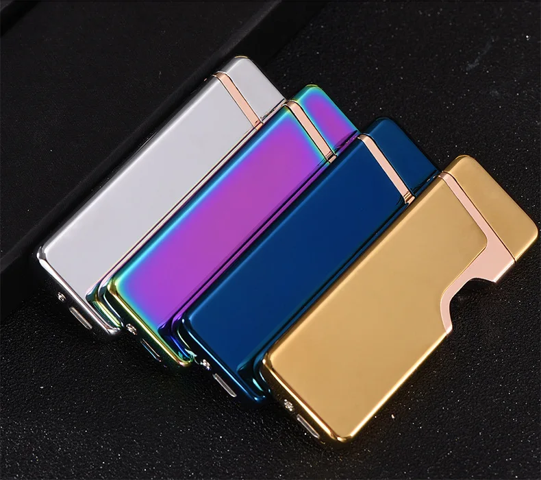 New Small Touch Sensing Windproof Electronic lighter ARC Cigarette Lighter Ultra-Thin Electric Lighters for smoking