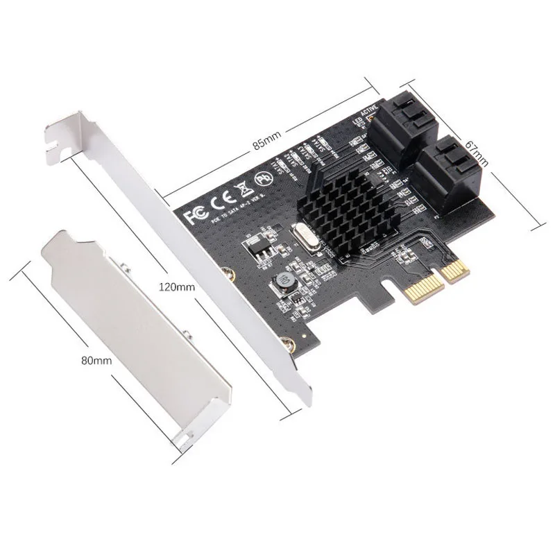 Pci-E Плата расширения, 4-портовая Sata 3,0 Raid Плата расширения 6G Sata 3,0 для Pci-E 4 порта адаптер расширитель Riser Card для Hdd Ssd