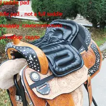 Красочные седло кожа ткань утолщение внутренняя подушка мягкая конная Подушка оборудование для верховой езды мягкий материал Цена со скидкой