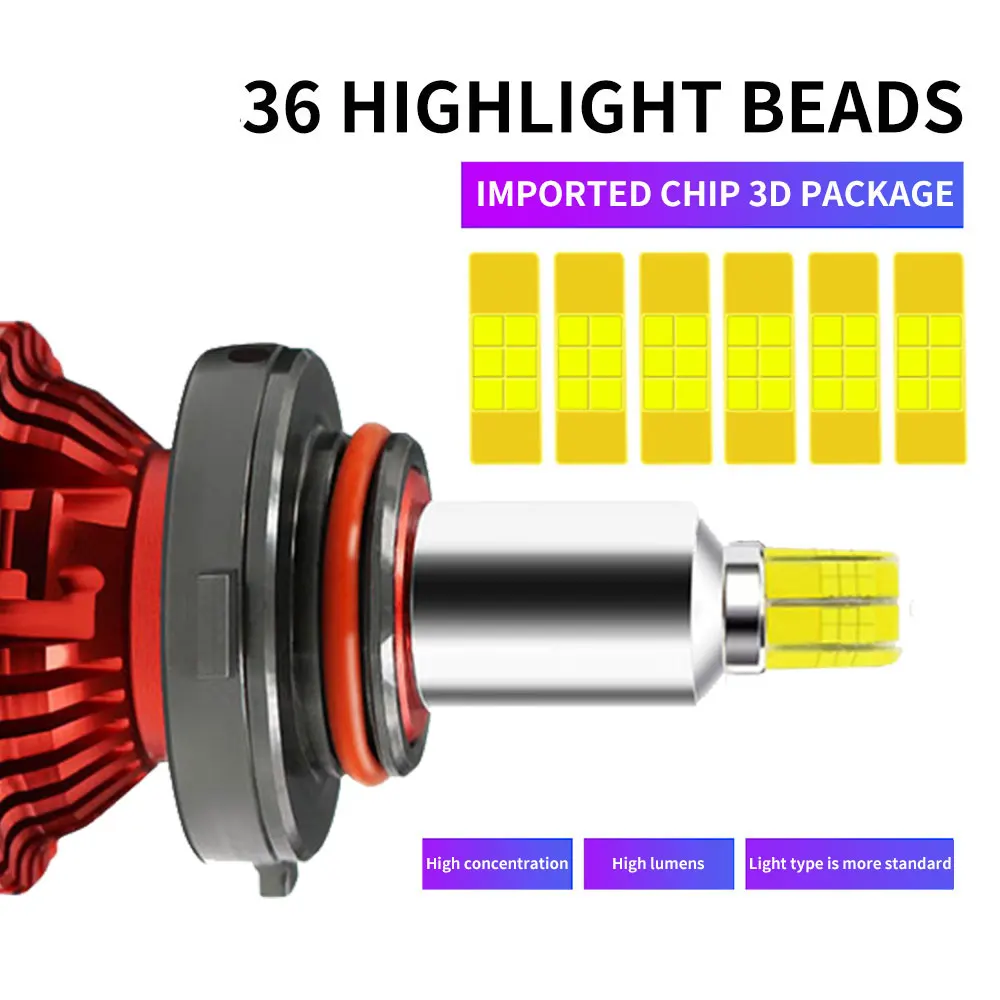 Мини восьмисторонний светодиодный светильник H1 H7 H11 H9 9005 9006 9012 CREE чип лампы Canbus автомобильные фары 72 Вт 9200LM 6500K светодиодный противотуманный фонарь комплект