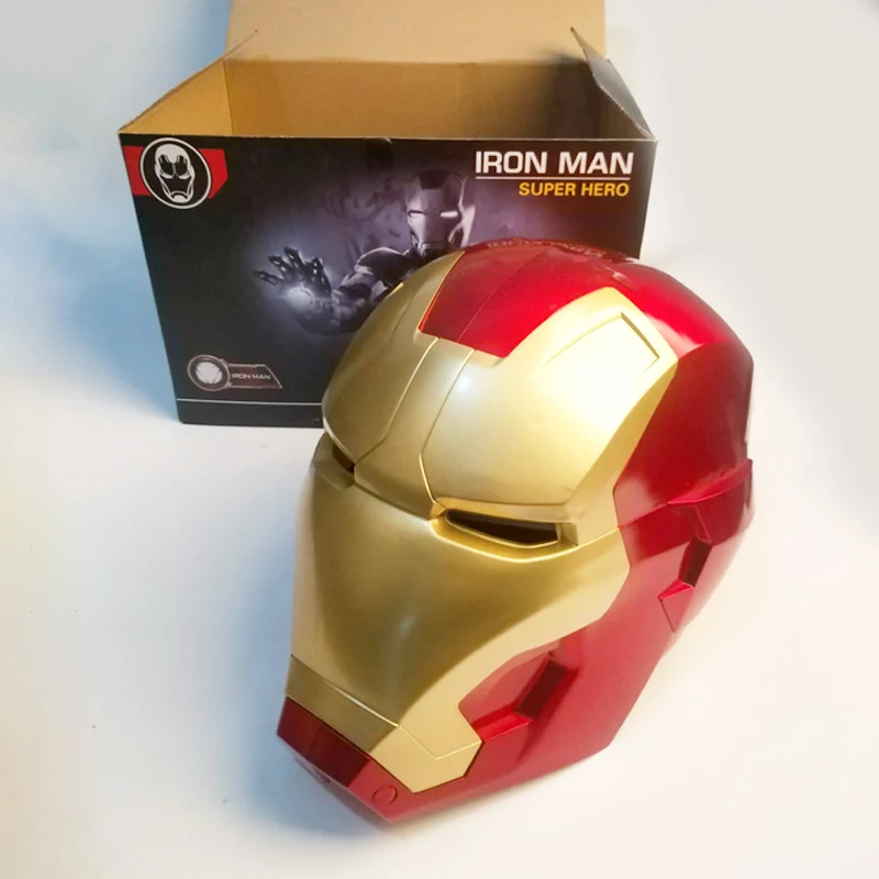 

Original box 1:1 Iron Man Motorcycle Helmet Cosplay Mask For Adult Touch Sensing Mask With Led Light Super Hero Series Doll