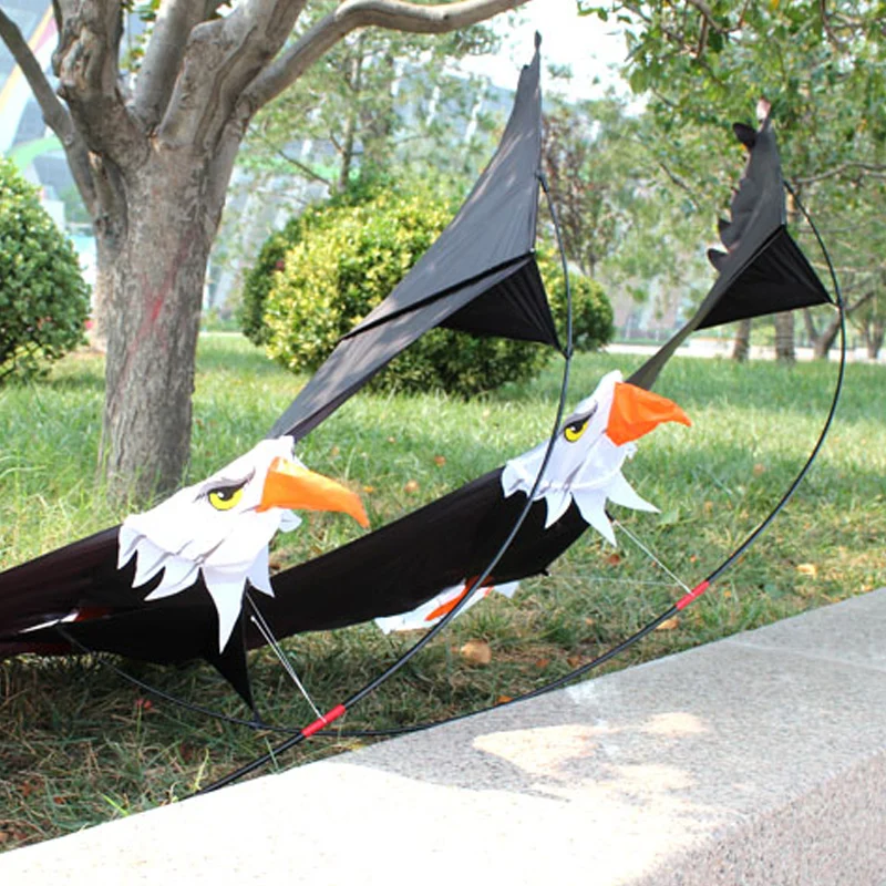Outdoor Fun 2.2m Power 3D Huge Eagle Kite Toy Lifelike Bird Kites For Adults And Children With Handle And Line Factory Sale 4