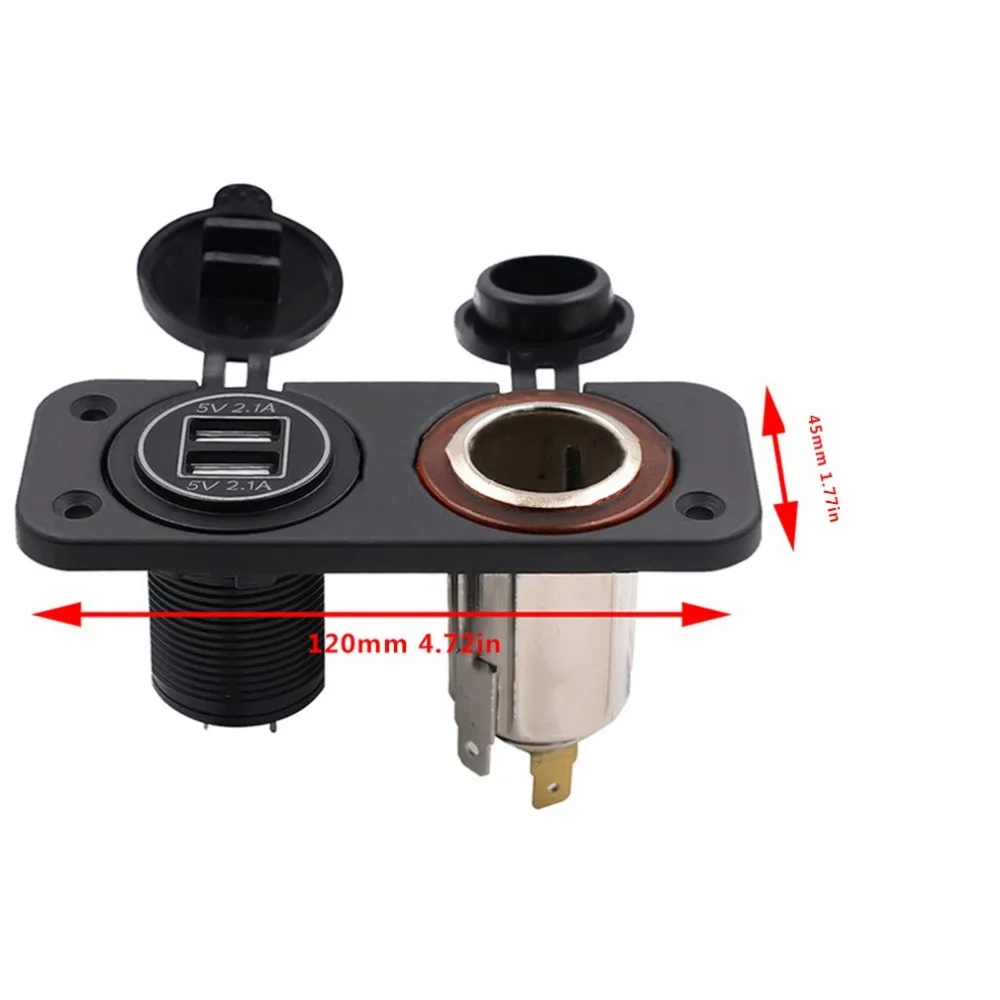 CS-526J2 Автомобиль Мотоцикл Мощность Порты и разъёмы USB адаптер 12 V/24 V пробки прикуривателя автомобиля аксессуары