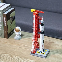 Neue Apollo Saturn V Weltraum Modell Träger Rakete Spielzeug Mit Einführung Turm Bausteine Für Kinder Erwachsene Spielzeug Geschenk