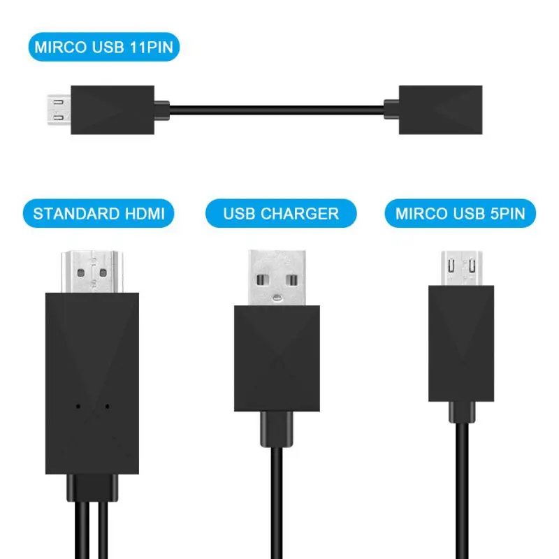 S4 S5 к HDMI Android Micro 5PIN+ 11PIN к HDMI Mhl видео адаптер 1080P MHL MicroUSB Hdmi Кабель-адаптер