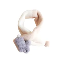 Милый осенне-зимний лоскутный шарф для маленьких мальчиков и девочек, теплый вязаный шарф с помпоном для детей 19Oct07