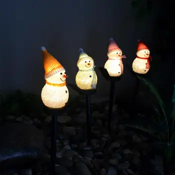 

Garden Stake Light Christmas Snowman Solar Christmas Outdoor Garden Decoration Landscape Light for Patio Garden Yard