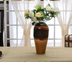 Thai Zen Solid Wood Flower Vase Arrangement Hand Creative Simple Living Room Home Decorations | Дом и сад