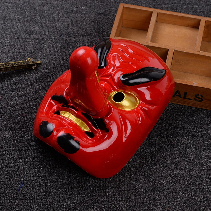 

Halloween Plastic Mask Horror Red Tengu Long Nose Mask Drama Samurai Party Props Halloween Party Atmosphere Manufacturing Supply