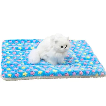 

Pet Soft Pet Blanket Winter Dog Cat Bed Mat Foot Print Warm Sleeping Mattress Small Medium Dogs Cats Coral Fleece Pet Supplies