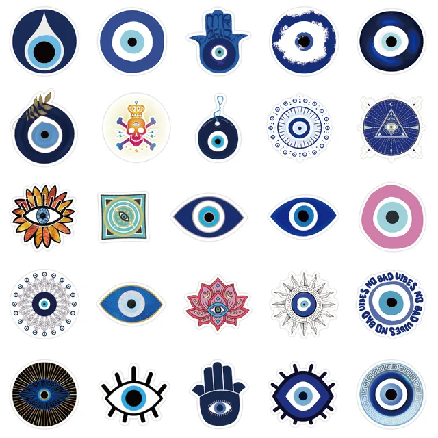 10/30/50PCS Cute Evil Eye Stickers Graffiti Car Guitar Motorcycle Luggage Suitcase DIY Classic Toy Decal Sticker For Kid F3 6