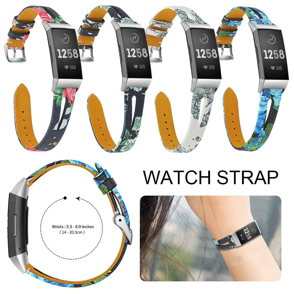 

Band For Fitbit Charge 3 Smart Watch Replacement Wristband Watch Band Leather Stylish Strap For Fitbit Charge3 Watch Strap