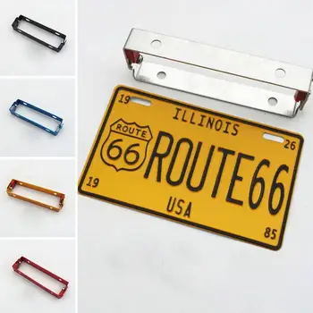 

Motorcycle Automobile Adjustable Angle Metal License Plate Holder Bracket 6 Color Aluminum License Plate Bracket