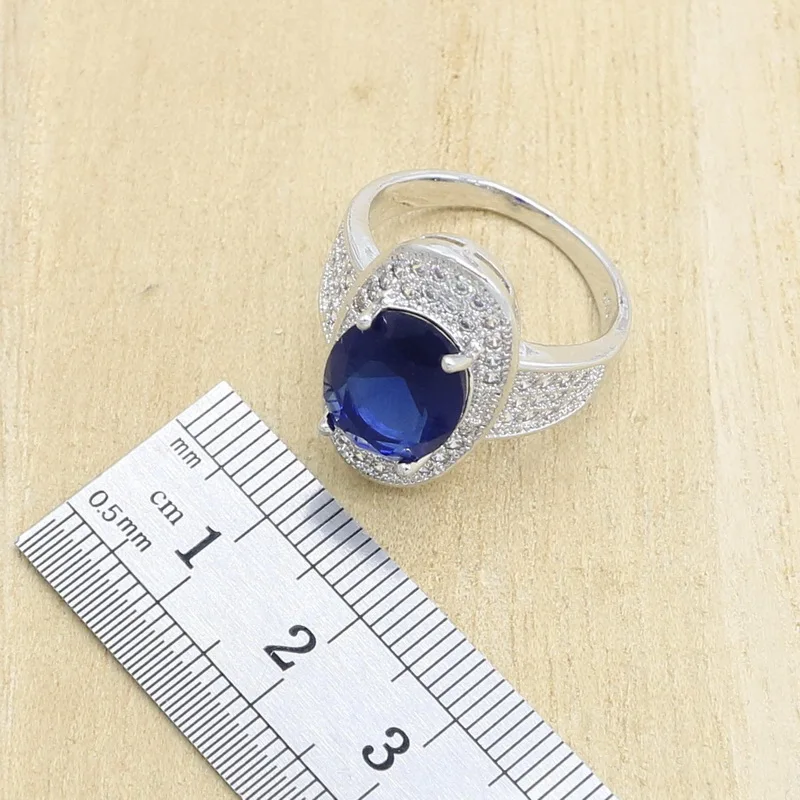 Женский ювелирный комплект из колье серёг и кольца с цирконом|Ювелирные наборы