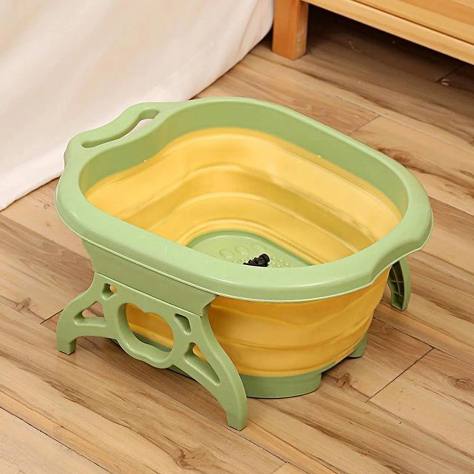 Portable Collapsible Plastic Foot Soaking Tub Bucket Foot Bath Wash Basin Stress Relief