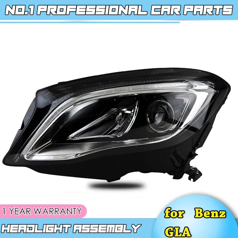 

car accessories For Benz GLA 200 220 260 2015 2016 2018 Headlights ALL LED Headlight Daytime Running Light DRL Bi-LED LENS